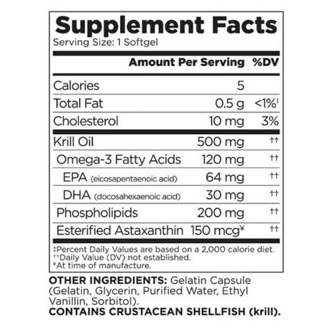 Dầu nhuyễn thể Krill Oil 500mg 160 viên 389352