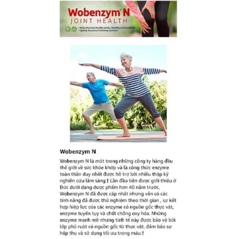  Viên uống bổ khớp Garden of Life Wobenzym N Joint Health 100 viên 389355