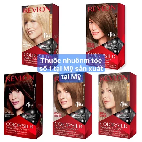 [Bản Mỹ] Thuốc Nhuộm tóc 3D Revlon Colorsilk beautiful -USA 389356