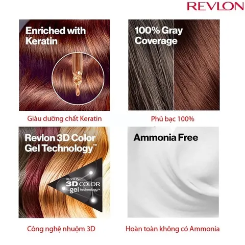 [Bản Mỹ] Thuốc Nhuộm tóc 3D Revlon Colorsilk beautiful -USA 389356