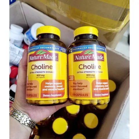 Viên uống Nature Made Choline Extra strength Dosage 800mg 389368