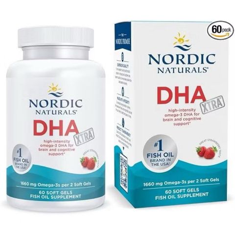 Viên Uống Nordic Naturals DHA Xtra - Tăng Cường Trí Não, Bổ Mắt, Omega 3 Dầu Cá Mỹ Vị Dâu 389378