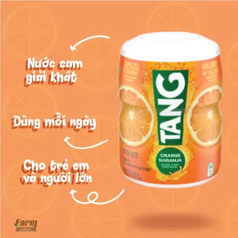 [Date 1/2026] Bột pha nước cam Tang của Mỹ, thơm ngon, giàu vitamin C, tăng sức đề kháng 389381