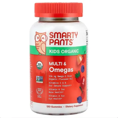 Kẹo bổ sung vitamin tổng hợp Smarty Pants kids Organic Multi & Omegas 389391