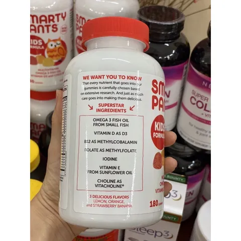 Kẹo bổ sung vitamin tổng hợp Smarty Pants kids Organic Multi & Omegas 389391