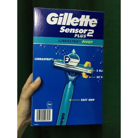 Dao Cạo Râu 2 Lưỡi Gillette Sensor Plus 2 - Thiết Kế Thông Minh, Chống Đau Rát, Chăm Sóc Da Nam