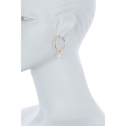 Bông / khuyên tai bạc mạ vàng 18k đính đá Argento Vivo 389401