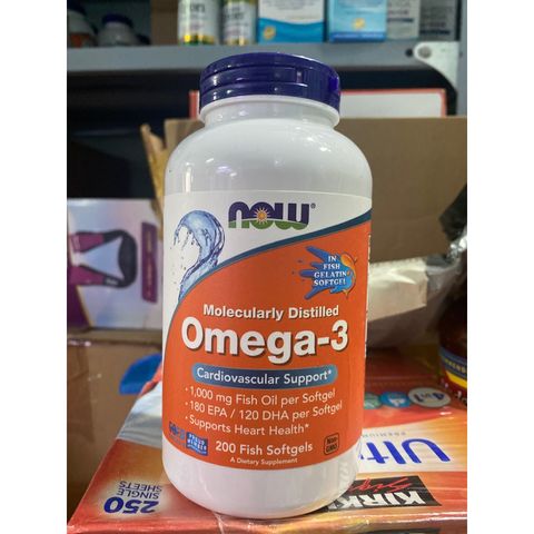 [Date 1/2028] Viên uống Now Omega 3 180 EPA 120 DHA - Dầu cá Omega-3 Fish Oil 389408