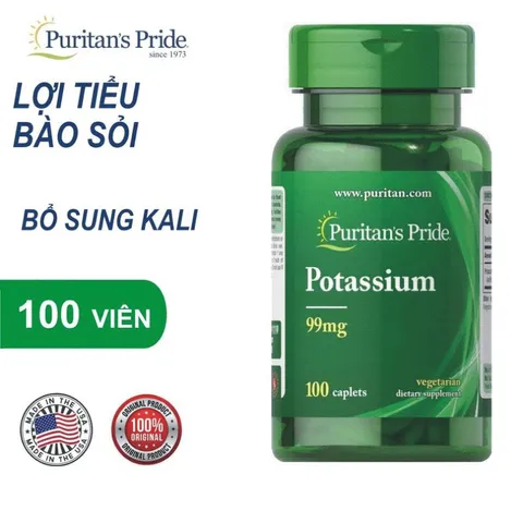 [ Date 2028] Viên uống bổ sung Kali Potassium citrate 99mg Puritans pride 389411