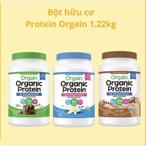 [Date 2026] Bột đạm thực vật hữu cơ Orgain Organic Protein 1,2kg 389425