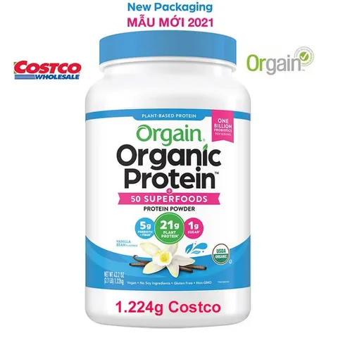 [Date 2026] Bột đạm thực vật hữu cơ Orgain Organic Protein 1,2kg 389425