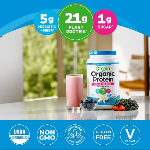 [Date 2026] Bột đạm thực vật hữu cơ Orgain Organic Protein 1,2kg 389425