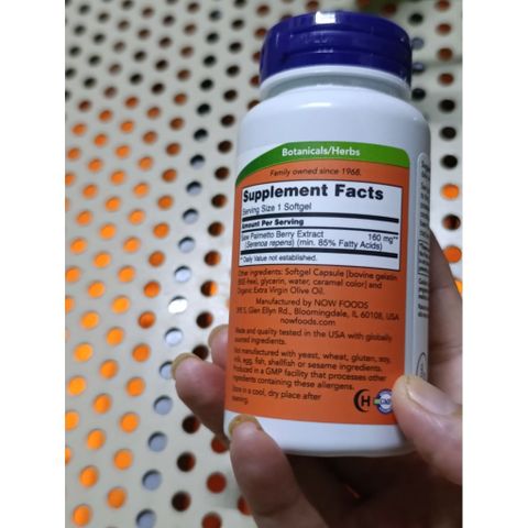 Viên uống Saw Palmetto Extract Now tăng sức khỏe tuyến tiền liệt đường tiết niệu, nội tiết, giảmrụng tóc - Bitho shop 389449