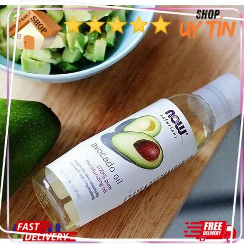 Dầu Bơ Dưỡng Ẩm 100% Nguyên Chất NOW Solutions 118ml - Tinh Dầu Bơ Dưỡng Da, Tóc, Làm Mịn, Chống Lão Hóa