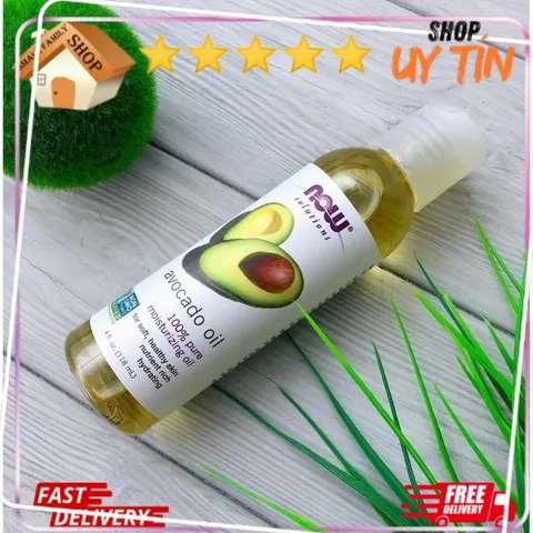 Dầu Bơ Dưỡng Ẩm 100% Nguyên Chất NOW Solutions 118ml - Tinh Dầu Bơ Dưỡng Da, Tóc, Làm Mịn, Chống Lão Hóa
