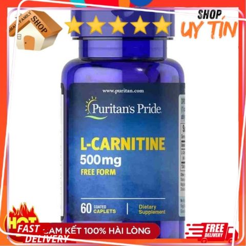 Viên Uống Giảm Cân L-Carnitine 500mg 60 Viên - Hỗ Trợ Giảm Mỡ Thừa, Năng Lượng, Sức Khỏe Tim Mạch - Small Family