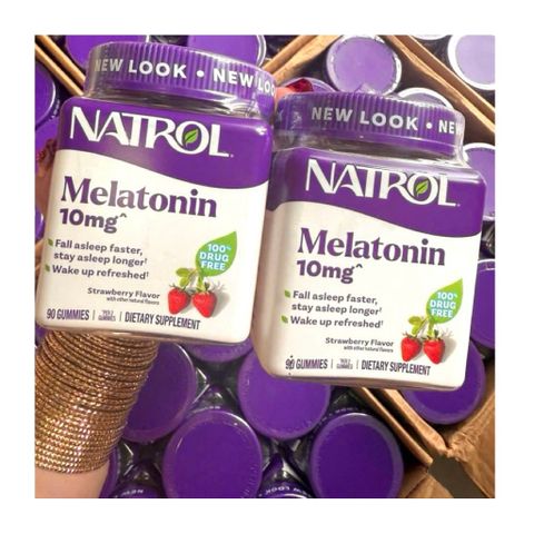 Kẹo ngủ Natrol Melatoniin 10mg - Hỗ trợ giấc ngủ ngon, giảm mất ngủ, viên ngậm chính hãng từ USA