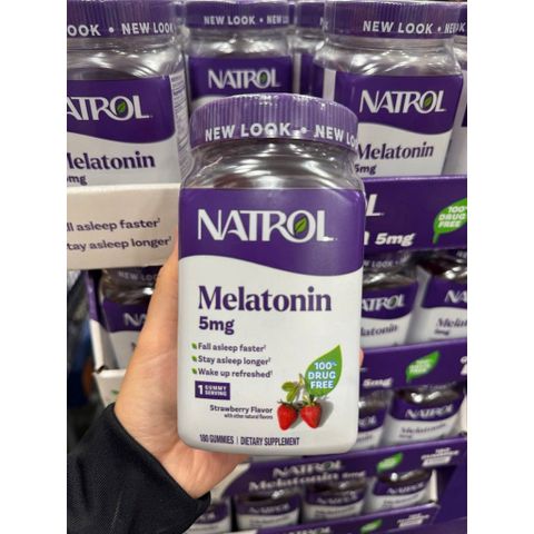 Kẹo ngủ Natrol Melatoniin 10mg - Hỗ trợ giấc ngủ ngon, giảm mất ngủ, viên ngậm chính hãng từ USA