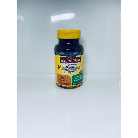 Viên uống bổ sung Magie Nature Made Magnesium Citrate 250mg 180 viên - Hỗ trợ sức khỏe xương và tâm trạng, giảm stress và lo âu