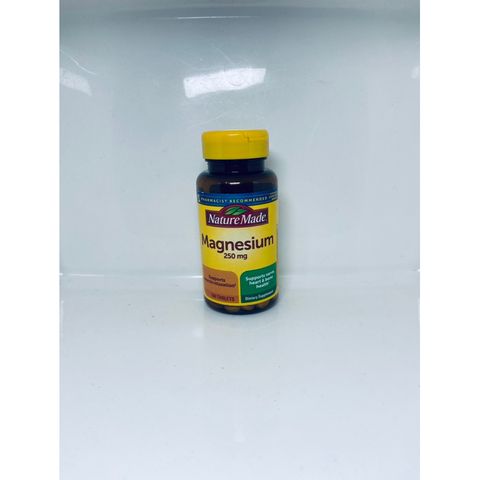 Viên uống bổ sung Magie Nature Made Magnesium Citrate 250mg 180 viên - Hỗ trợ sức khỏe xương và tâm trạng, giảm stress và lo âu