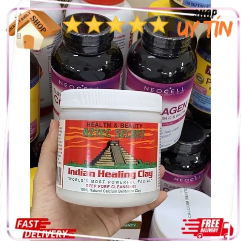 Mặt Nạ Đất Sét Núi Lửa Aztec Secret & Dấm Táo Bragg - Giúp Giảm Mụn, Làm Sạch Da, Dưỡng Trắng Tươi Sáng - Sản Phẩm Chăm Sóc Da Tự Nhiên