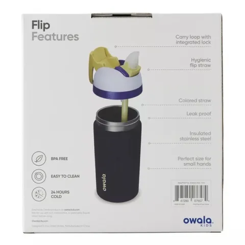 [Hàng Mỹ] Bình nước cách nhiệt bật nắp cho trẻ em Owala kids 414ml - Small Family