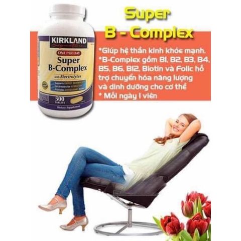  Viên tổng hợp Kirkland Super B-Complex 500 viên - Small Family