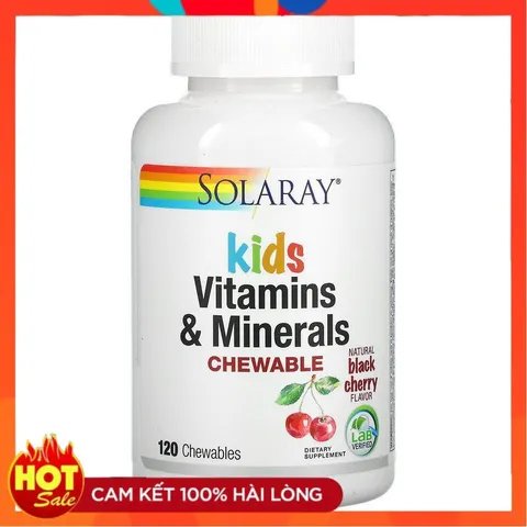  Kẹo nhai Bổ Sung Vitamin Tổng Hợp và khoáng chất cho BÉ YÊU - SOLARAY -  USA - Small Family