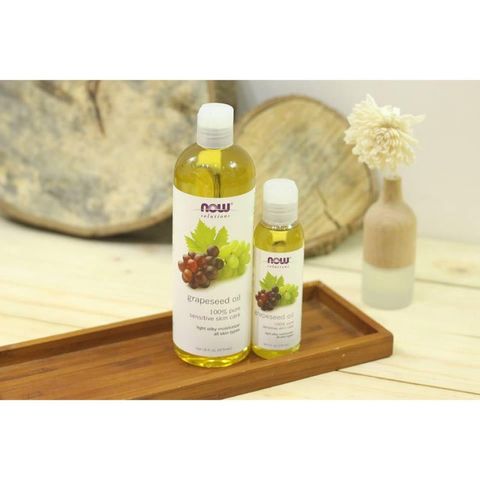 Dầu Hạt Nho Now Grapeseed Oil 100% Nguyên Chất - Dưỡng Da Nhạy Cảm, Khắc Phục Da Khô, Chống Lão Hóa, Không Gây Mụn