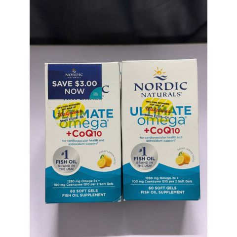 Viên uống Nordic Naturals Ultimate Omega + CoQ10 - Tăng cường sức khỏe tim mạch, hỗ trợ thị lực và năng lượng tế bào, chống oxy hóa.