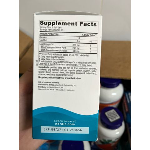 Viên uống Nordic Naturals Ultimate Omega + CoQ10 - Tăng cường sức khỏe tim mạch, hỗ trợ thị lực và năng lượng tế bào, chống oxy hóa.