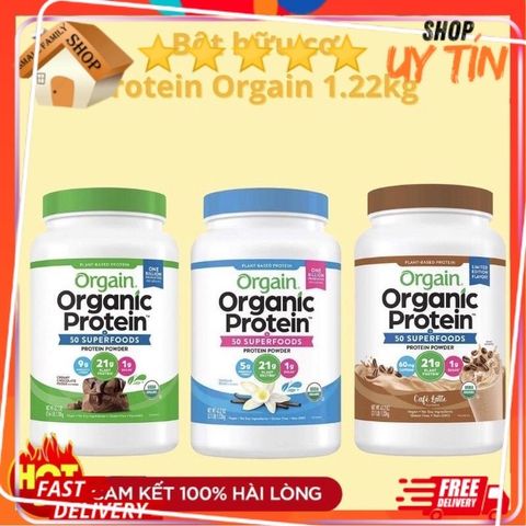 Bột đạm thực vật hữu cơ Orgain Organic Protein 1,22kg - Small Family