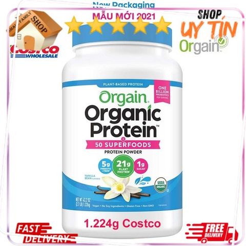 Bột đạm thực vật hữu cơ Orgain Organic Protein 1,22kg - Small Family