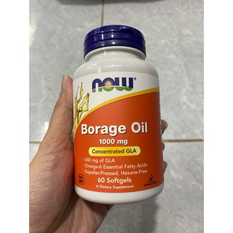 Viên uống dầu hoa lưu ly Borage Oil 1000mg - Giảm mụn nội tiết, cân bằng hormone, hỗ trợ sức khỏe da - 100 viên SmallFamily