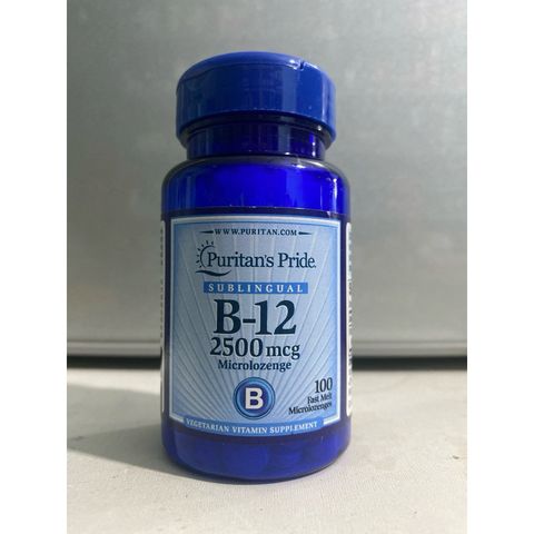 Viên uống Vitamin B12 Puritan's Pride 1500mcg - Bổ máu, tăng cường trí não, sức khỏe tim mạch và miễn dịch, 100 viên