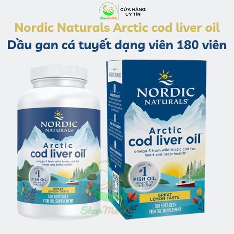 Dầu gan cá tuyết dạng viên Nordic naturals Artic Cod Liver oil 180 viên. SmallFamily