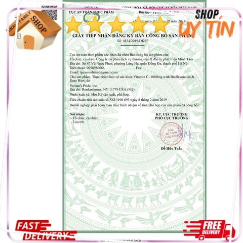 Viên uống bổ sung Vitamin C 1000mg Puritan's Pride - Hỗ trợ sức khỏe, làm đẹp da và nâng cao miễn dịch từ Mỹ