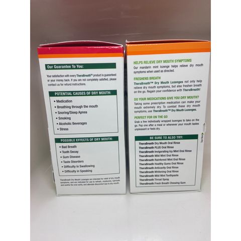 Viên Ngậm Giảm Khô Miệng & Hôi Miệng TheraBreath - Hỗ Trợ Sức Khoẻ Răng Miệng, Bạc Hà Tự Nhiên, 3mg Kẽm