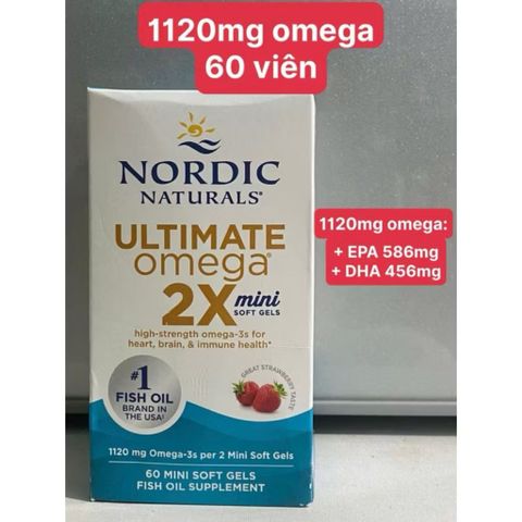 Viên Uống Bổ Sung Omega-3 Nordic Naturals Ultimate Omega 2X - Hỗ Trợ Tim Mạch, Não Bộ, Xương Khớp - Vị Chanh Tươi Mát, Dễ Uống