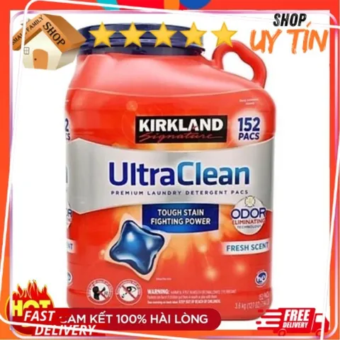 Viên giặt xả quần áo Ultra Clean Kirkland USD 152 viên - Small Family
