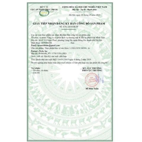 Viên uống L-Theanine 200mg Puritan's Pride - Giảm căng thẳng, bổ não, cải thiện tập trung, hỗ trợ giấc ngủ cho người lo âu, stress.