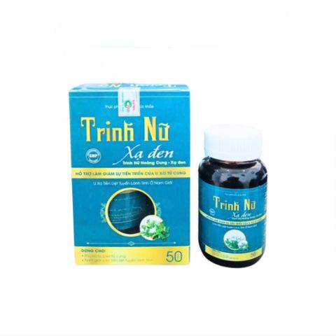 Viên uống Trinh Nữ Hoàng Cung Xạ Đen - Hỗ trợ sức khỏe u xơ tử cung và tuyến tiền liệt - Lọ 50 viên thiên nhiên an toàn