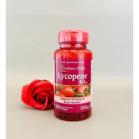 Viên Uống Lycopene Hỗ Trợ Sức Khỏe Tuyến Tiền Liệt Puritan's Pride 40mg - 60 Viên - Tăng Cường Sức Khỏe Tim Mạch