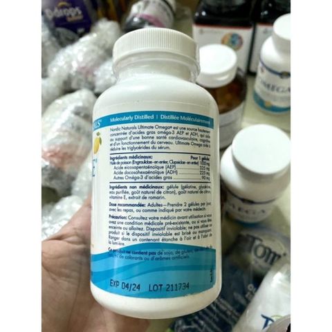Viên uống Nordic Naturals Ultimate Omega 3 - Hỗ trợ trí não, ổn định huyết áp, tăng cường thị lực, 1280mg Omega 3, Sức khỏe tim mạch.