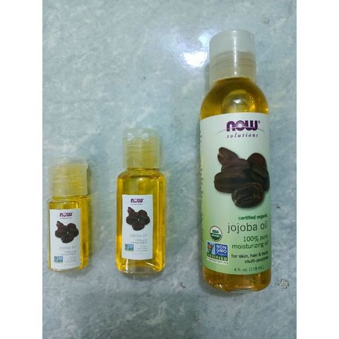 Dầu Jojoba Hữu Cơ Now Foods 15ml - Dưỡng Ẩm, Chống Lão Hóa Da, Phục Hồi Tóc Khô và Xơ, An Toàn Cho Da, Organic USDA