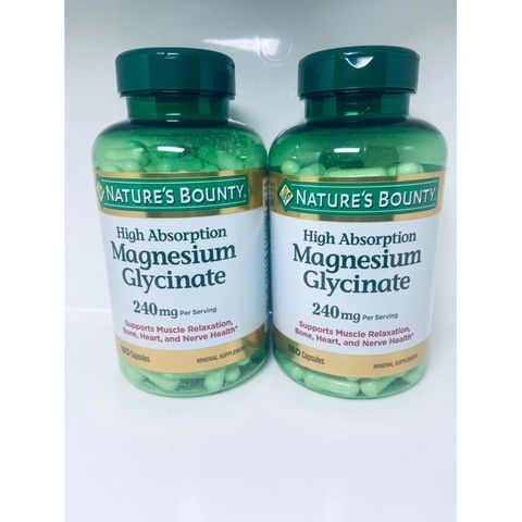 Viên uống bổ sung Magie Nature's Bounty 240mg - Hỗ trợ sức khỏe xương, cơ bắp và thần kinh, không chứa gluten, 180 viên nang dễ hấp thu