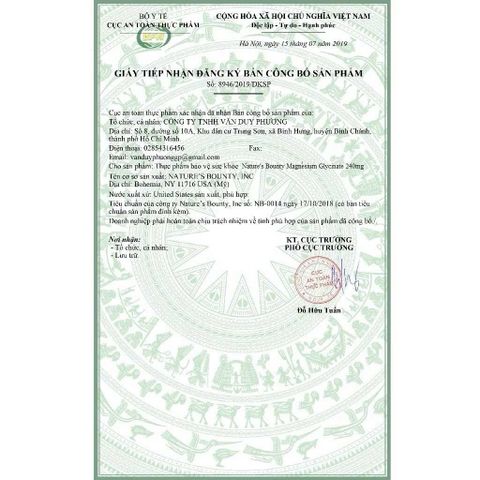 Viên uống bổ sung Magie Nature's Bounty 240mg - Hỗ trợ sức khỏe xương, cơ bắp và thần kinh, không chứa gluten, 180 viên nang dễ hấp thu