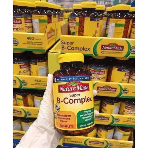Viên Uống Bổ Sung Vitamin B Nature Made Super B Complex 460 viên - Hỗ Trợ Năng Lượng, Minh Mẫn, Chăm Sóc Sức Khỏe Mẹ Bầu