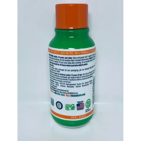 Nước Súc Miệng TheraBreath Fresh Breath - Ngăn Ngừa Sâu Răng, Giảm Vôi Răng, Chống Hôi Miệng 24 Giờ - Chăm Sóc Răng Miệng Chuyên Nghiệp