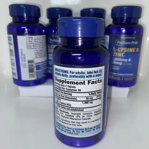 Viên uống giảm mụn bổ sung L - lysine 1000mg và zinc 30mg 60v - Small Family